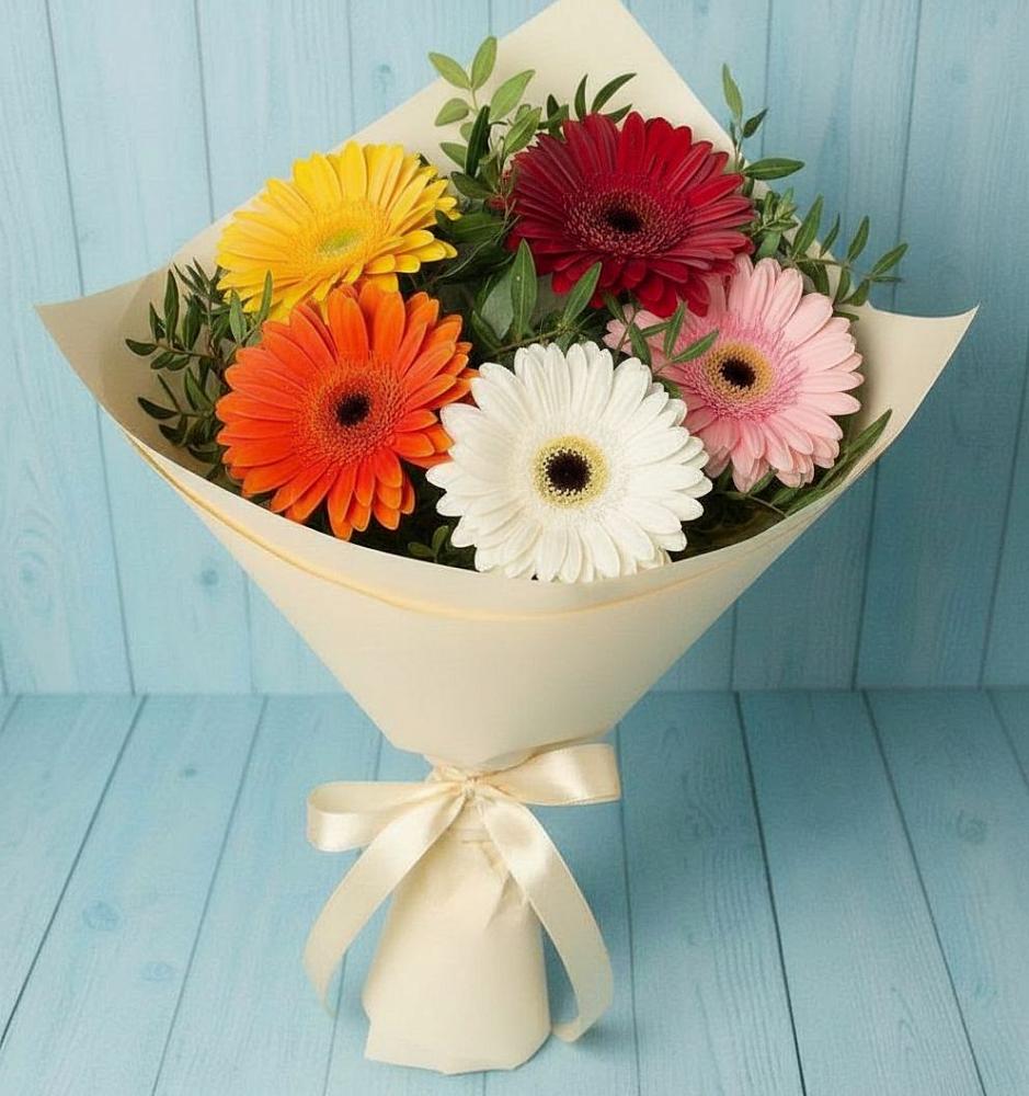 Букет цветов из: Герберы в Кротовка