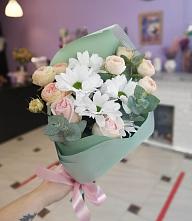 Букет милый в Кротовка Букет цветов из: Хризантемы и Розы в Кротовка