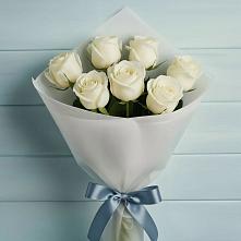 Букет 7 Белых роз Эдлесс Лав в Кротовка