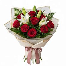 Букет цветов из:  Лилии и Розы #REPLACE_PRED# Кротовка