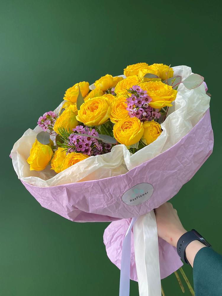 Кустовые желтые розы в Кротовка Букет Кустовые желтые розы в Кротовка