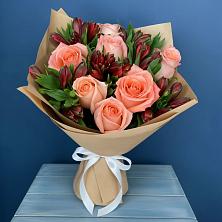 Букет цветов из:  Розы и Альстромерии в Кротовка