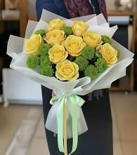 Букет цветов из:  Хризантемы и Розы #REPLACE_PRED# Кротовка