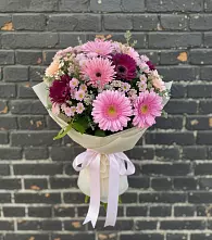 Букет цветов из:  Герберы и Хризантемы в Кротовка