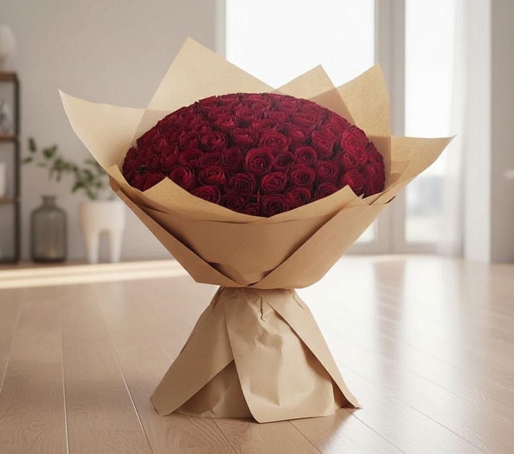 Букет 101 Красная роза в Кротовка