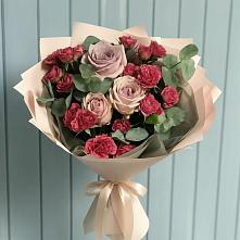 Букет цветов из:  Гвоздики и Розы в Кротовка